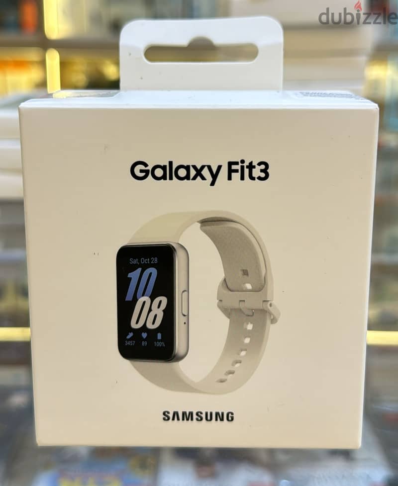 Samsung galaxy watch fit 3 silver original and New offer 0