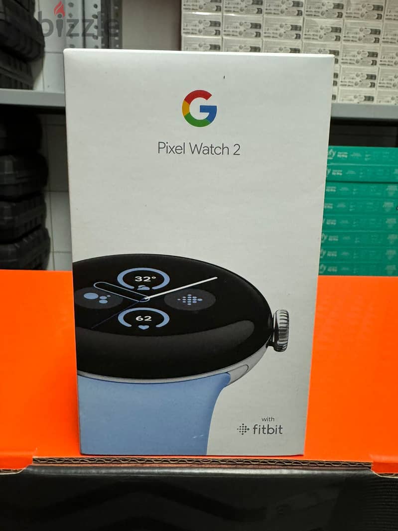 Google Pixel Watch 2 polished silver case/Bay active band 0