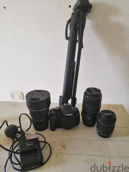 Canon 700D + lens and accessories. 1