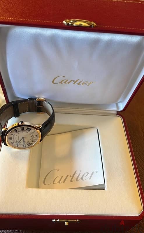 Ronde  Louis Cartier watch yellow gold 1