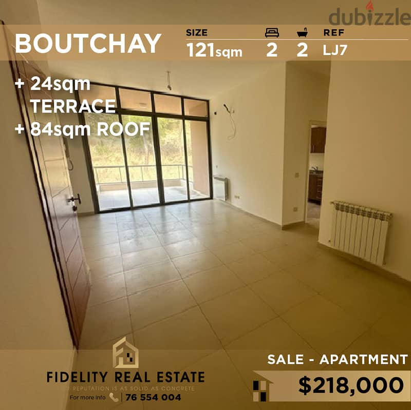 Apartment for sale in Boutchay LJ7 لبيع في بوتشاي 0