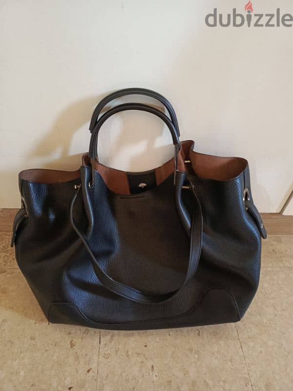 Sondra Roberts Squared leather handbag purse 0