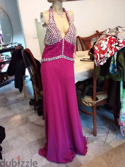 fushia long dress