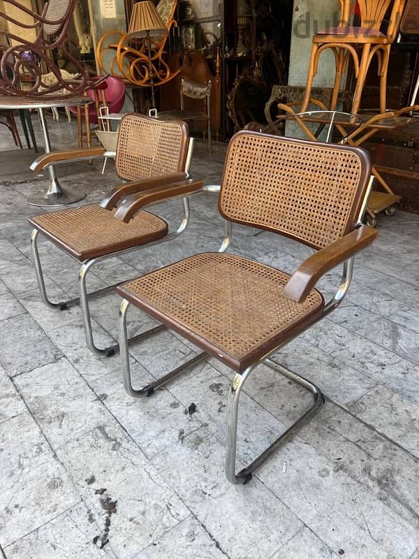 antique cesca chairs 1930chrome كرسي عدد ٣ انتيك تصميم رائع 1