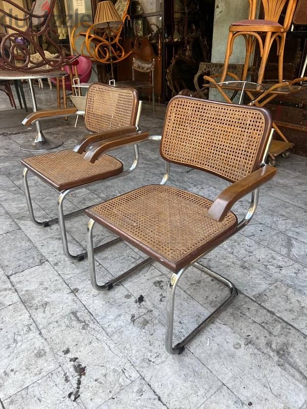 antique cesca chairs 1930chrome كرسي عدد ٣ انتيك تصميم رائع 2