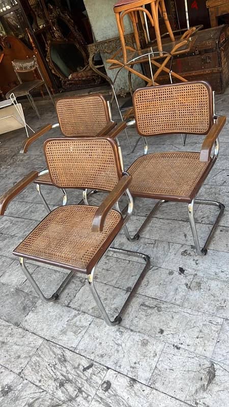 antique cesca chairs 1930chrome كرسي عدد ٣ انتيك تصميم رائع 4