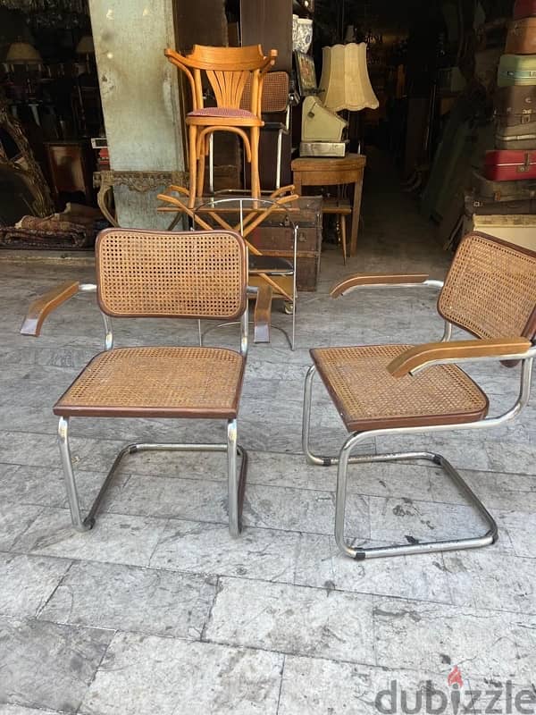 antique cesca chairs 1930chrome كرسي عدد ٣ انتيك تصميم رائع 5