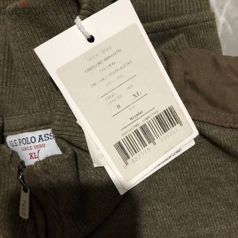 US POLO Sweater Dark Khaki size XL 5