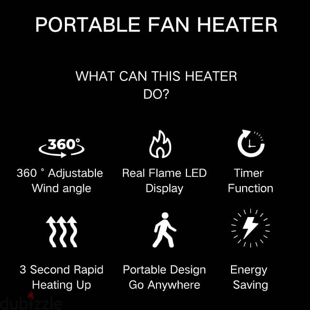 3D Flame Heater 600W with Heat Control, Remote and Timer 7