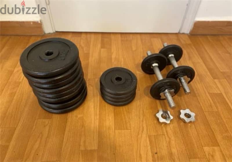 Spinlock Dumbbell Bars, Long Axe & Weights 2