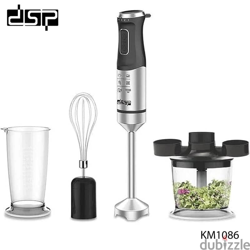 Dsp KM1086, Hand Blender Stainless Steel 4-in-1 0