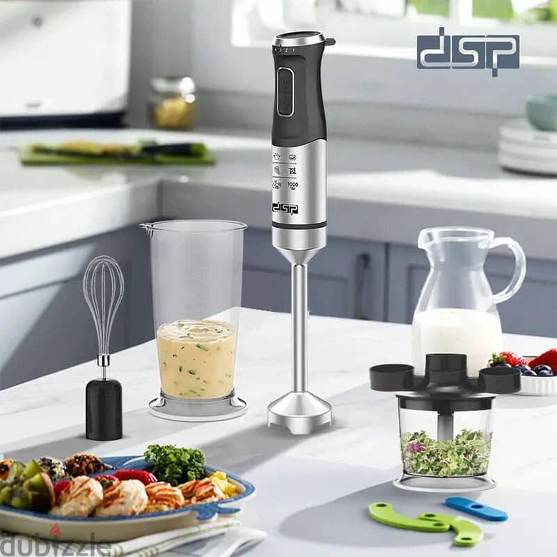 Dsp KM1086, Hand Blender Stainless Steel 4-in-1 3