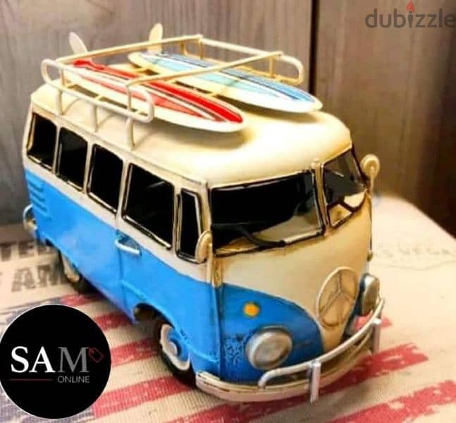 Vintage Metal Retro Bus Model 5