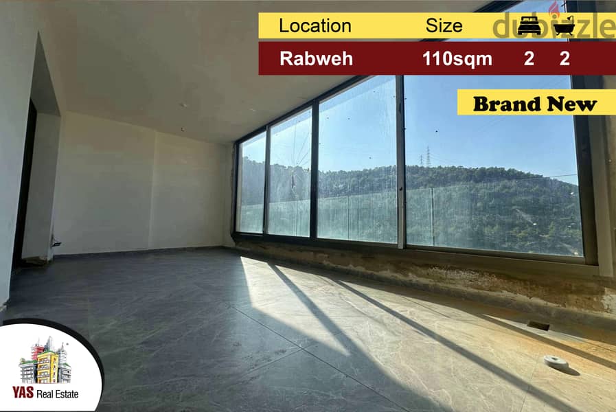 Rabweh 110m2 | Brand new | View | Calm Area | Prime Location | KR /MJ 0