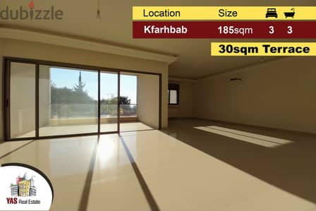 Kfarhbab 185m2 | 30m2 Terrace | Brand new | Payment Facilties | YV |