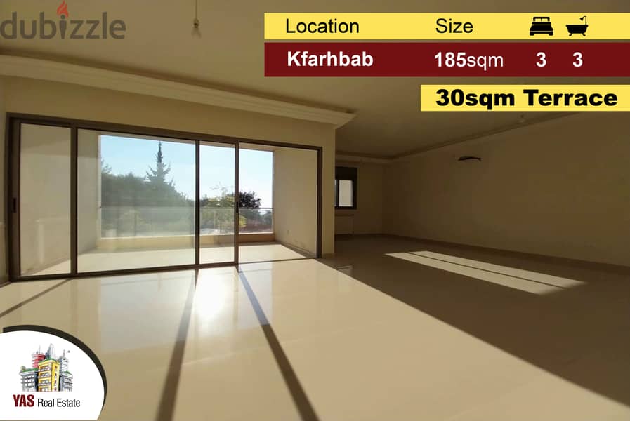 Kfarhbab 185m2 | 30m2 Terrace | Brand new | Open View | YV | 0