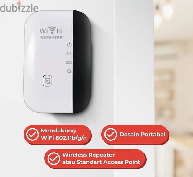 WiFi Range Extender - Internet Booster & Wireless Signal Repeater 2