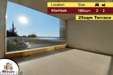 Kfarhbab 160m2 | 25m2 Terrace | Brand new | Payment Faciities | YV/RA