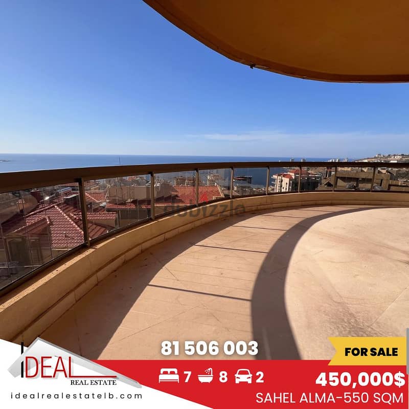 550 sqm Duplex for sale in sahel alma jounieh REF#MA15147 0