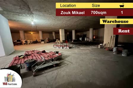 Zouk Mikael 700m2 | Warehouse | Rent | I Excellent Condition | EH |