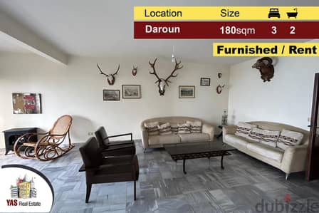 Daroun 180m2 | 100m2 Terrace | Well maintained | Rent | Furnished | YV