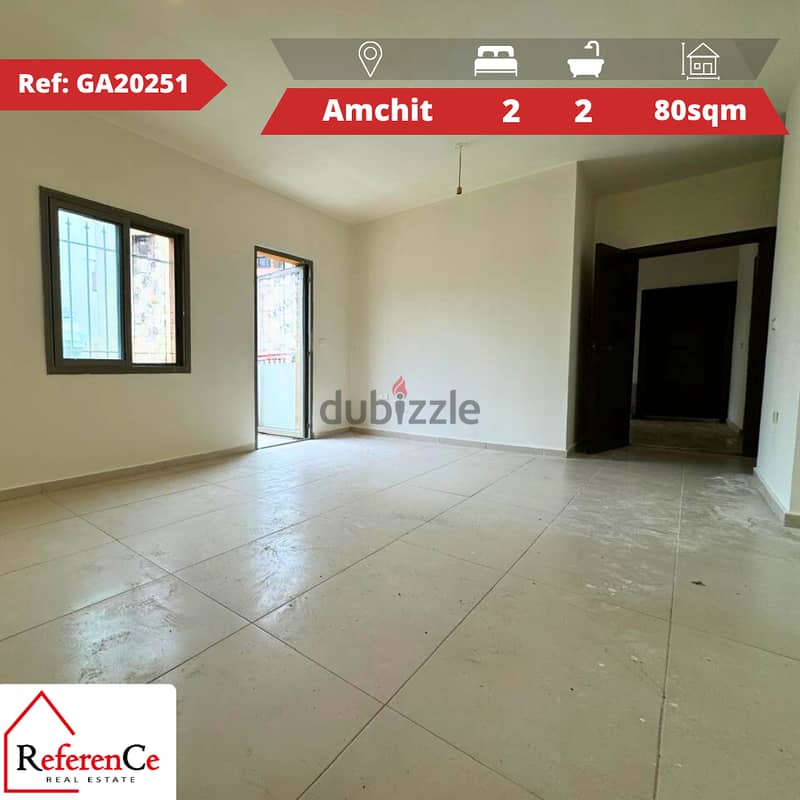 New apartment for sale in Aamchit شقة للبيع في  عمشيت 0