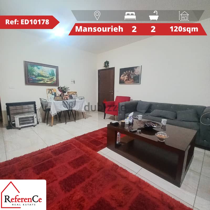 New Apartment for sale in Mansourieh  شقة جديدة في المنصورية 0