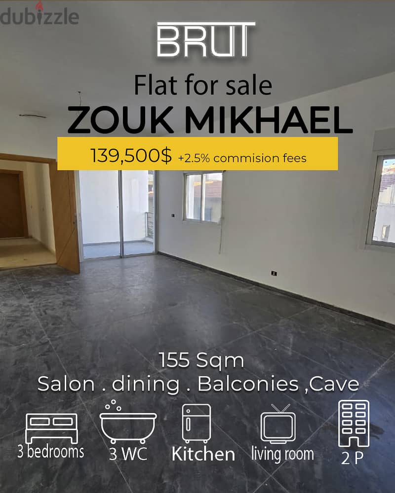 Under price brand new apartment for sale in zouk Mikael keserwan 0