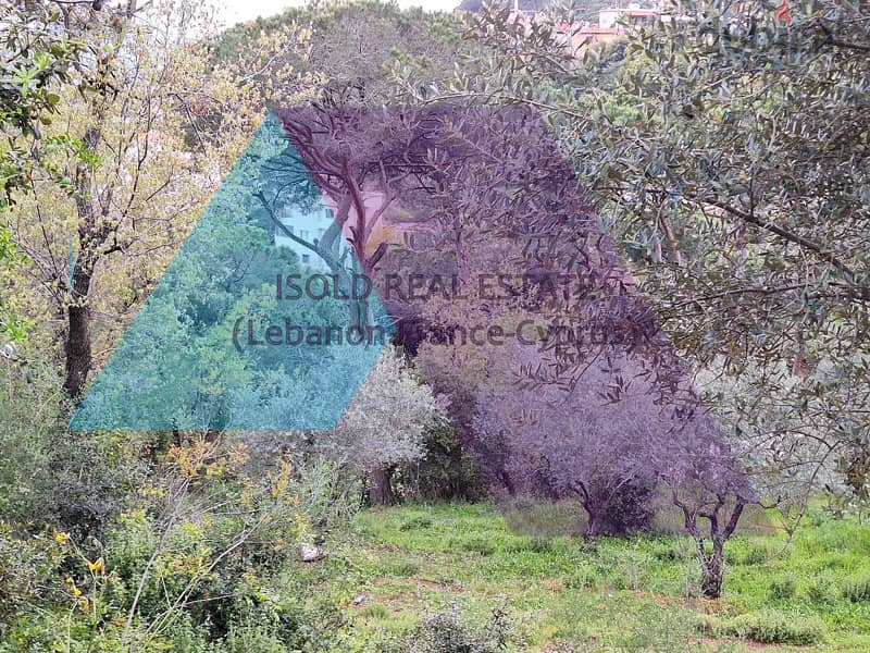 A 830 m2 land having an open mountain view for sale in Oyoun Broumana 3