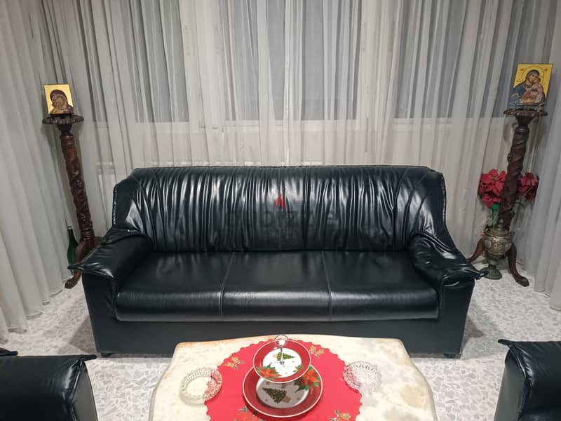 Leather Sofa Set (3 sofas) - LIKE NEW 4