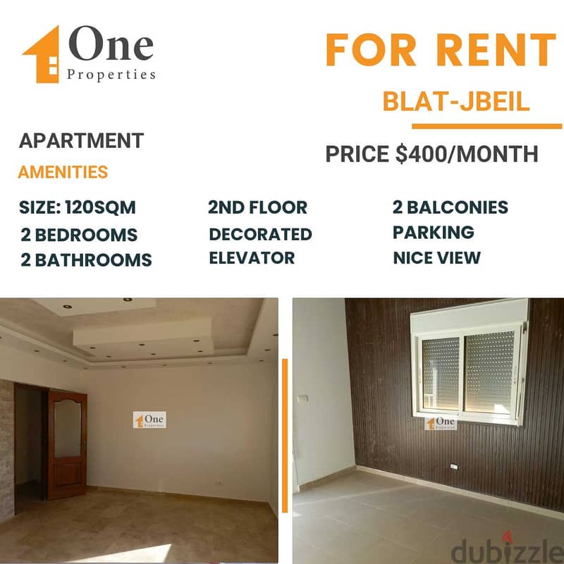 APARTMENT FOR RENT IN BLAT-JBEIL 0