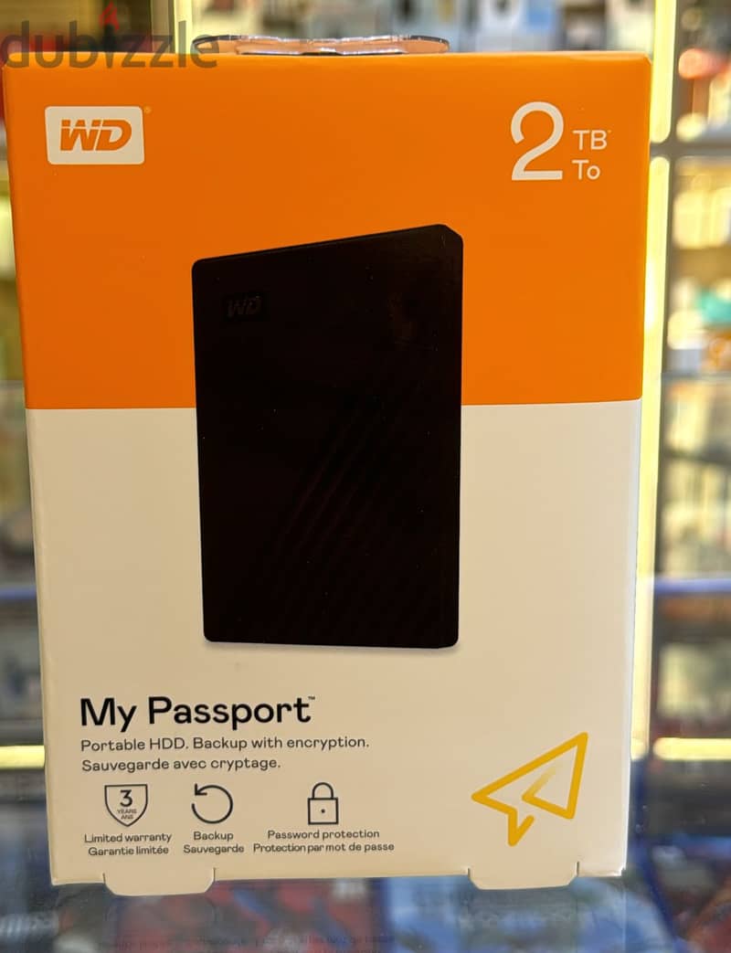 Western Digit My Passport hard disk 2TB 0