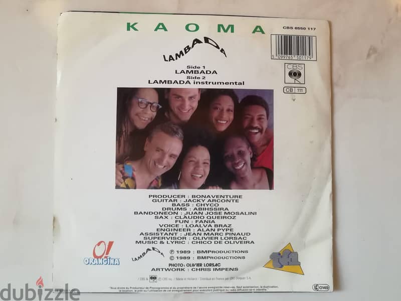 Lambada by Kaoma vinyl 7" 1