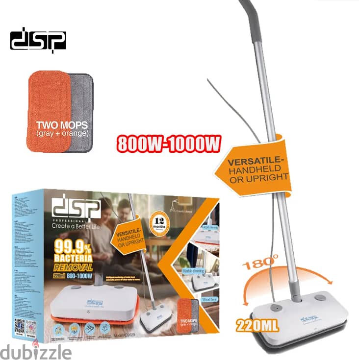 DSP steamer mop up to 1000W, 300ml, KD2029 0