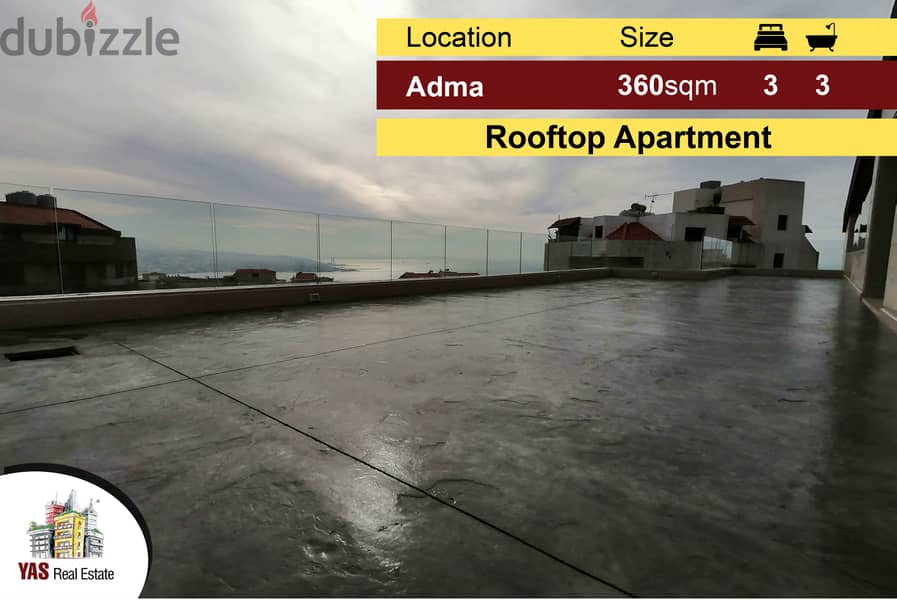 Adma 360m2 |Luxurious Rooftop Apartment | Brand New | Amazing View | 0