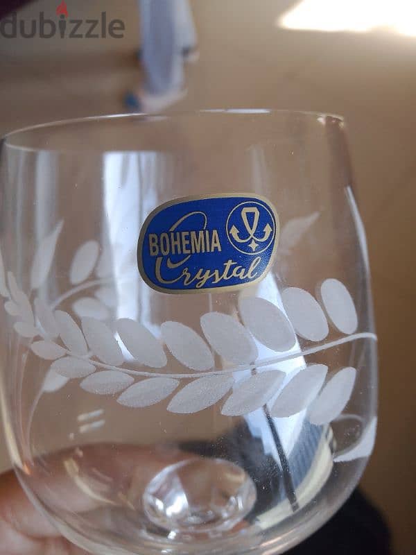 crystal bohemian wine glasses ×6 1