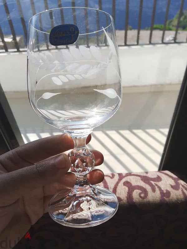 ×6 crystal wine cups new 2