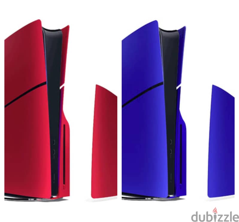 Sony PS5 Slim Console Covers - Red or Blue 0