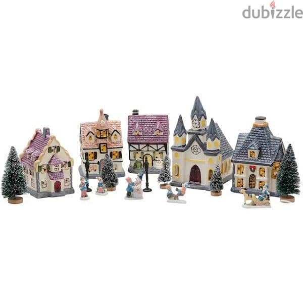 German store Christmas village 17pc 4