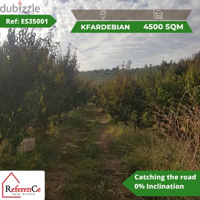 prime location land in Kfardebien أرض للبيع  في كفردبيان