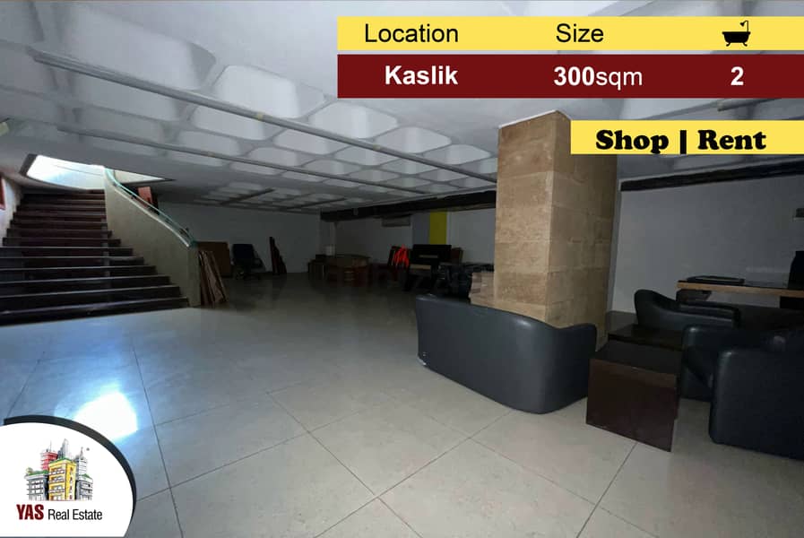 Kaslik 300m2 | Shop For Rent | Ideal Investment | Prime Location | EH 0