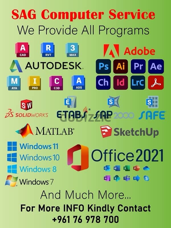 Adobe ; AutoDesk ; CSI ; MS Office + Online Installation Services 0