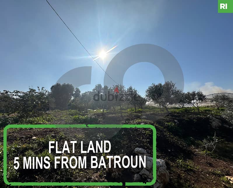 seconds from the main road-Flat land- Batroun/بترون REF#RI115247 0