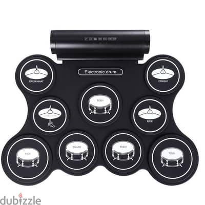 Digital Electronic 9 Pads Drum Set Compact Size Roll-Up Silicon Drum