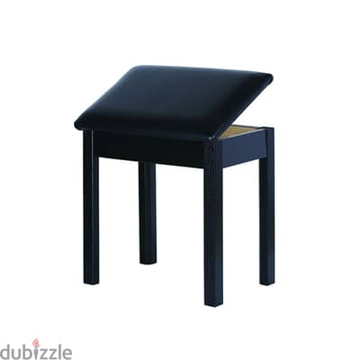 Ara Wooded Piano Bench Chair Black with storage box