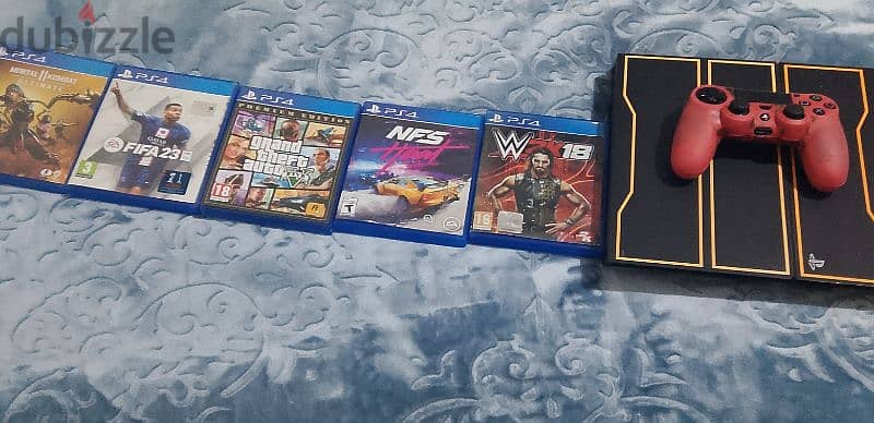 ps4 fat used like new with 5games 0