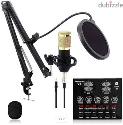 BM800 Mic Kit + V8 SoundCard, for timtok live & studio recording