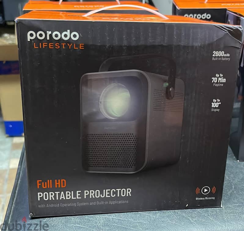 Porodo full hd portable projector 0