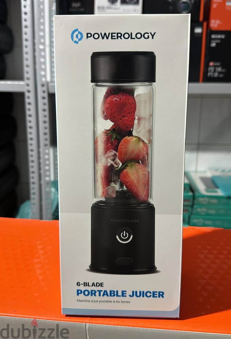 Powerology 6-Blade Portable Juicer 450ml original and new offer 0