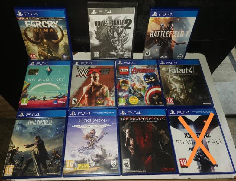 New sealed and used PS4 games. 8